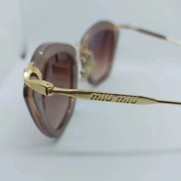 Fashion Brown and Gold Cat  Eye sunglasses - Picture 4 of 12